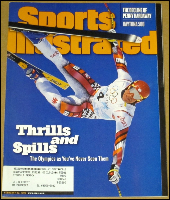 2/23/1998 Sports Illustrated Winter Olympics Hermann Maier Skiing Dale Earnhardt