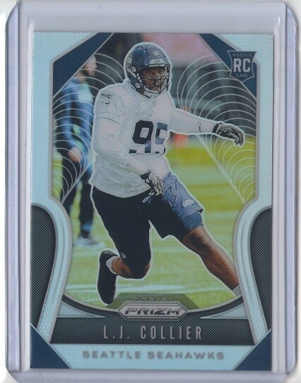 LJ COLLIER 2019 Panini Prizm RC Rookie SILVER #380 SEAHAWKS TCU SP