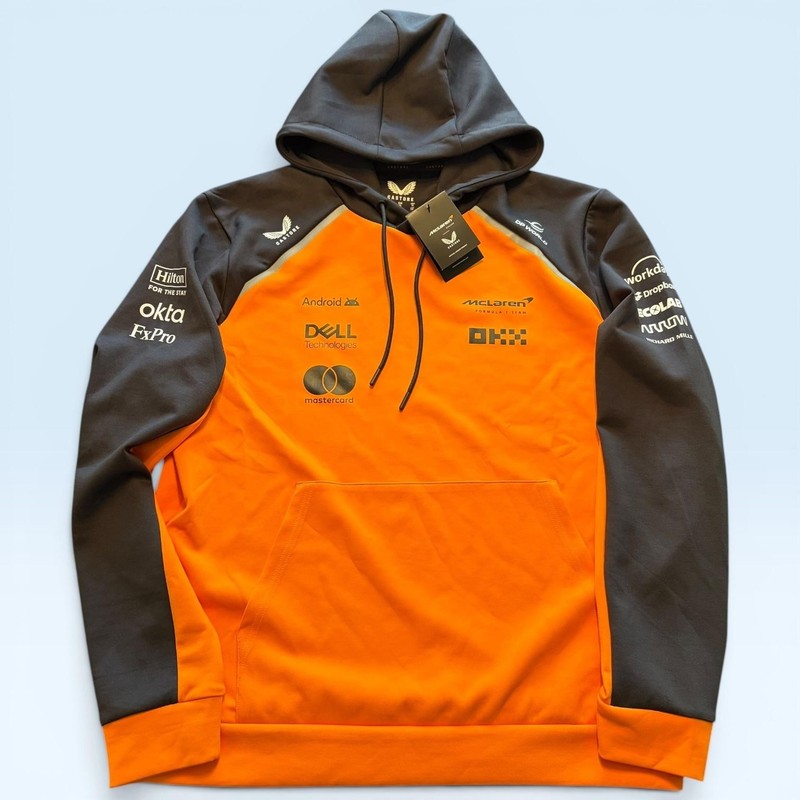 McLaren Formula 1 Team Sweatshirt Mens XL Orange F1 Racing Castore Hoodie