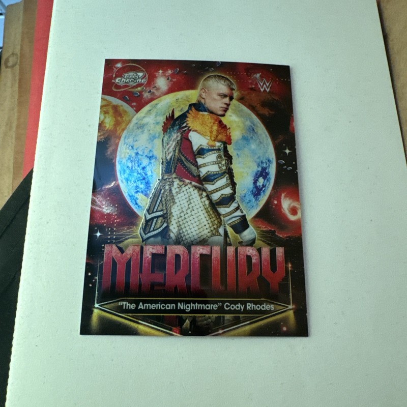 2026 Topps Cosmic Chrome WWE #PPM-1 Cody Rhodes Mercury Planetary Pursuits