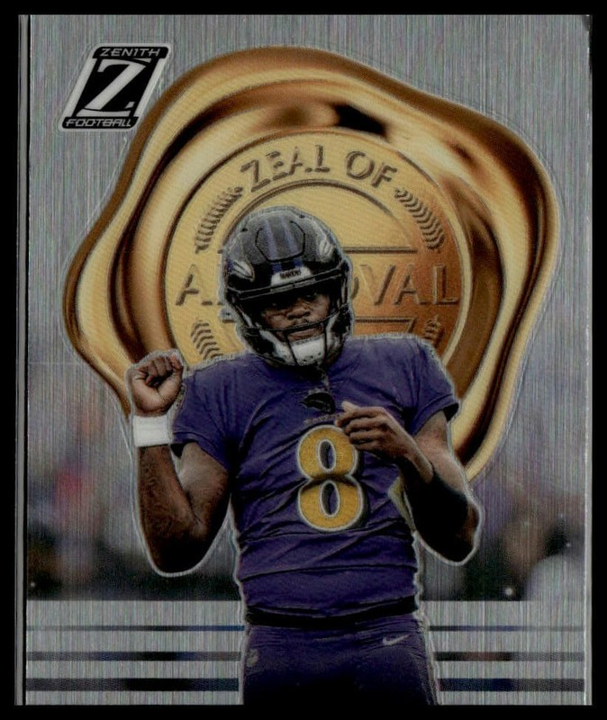 2023 Panini Zenith #5 Lamar Jackson Zeal of Approval