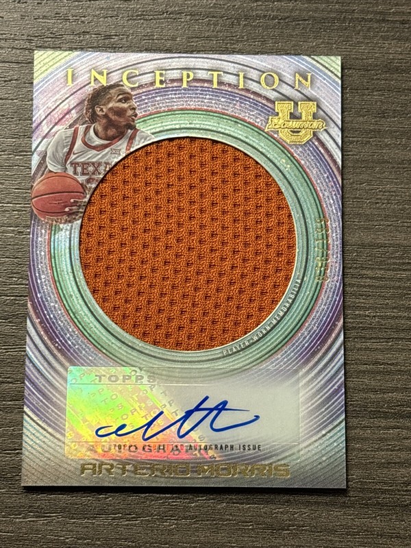 2023 Bowman Inception University Arterio Morris IAJR-AM Auto Relic /199 - SSP
