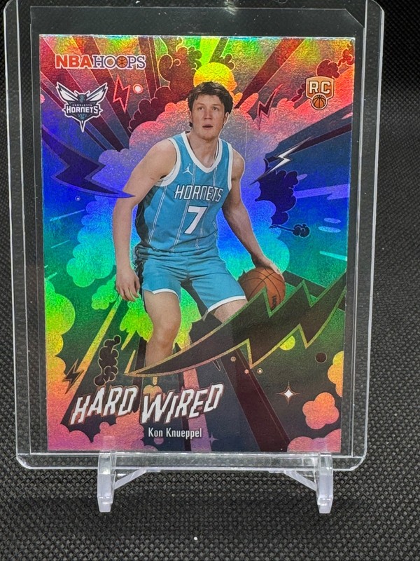 2025-26 Topps NBA Hoops Hard Wired Kon Knueppel RC Holofoil
