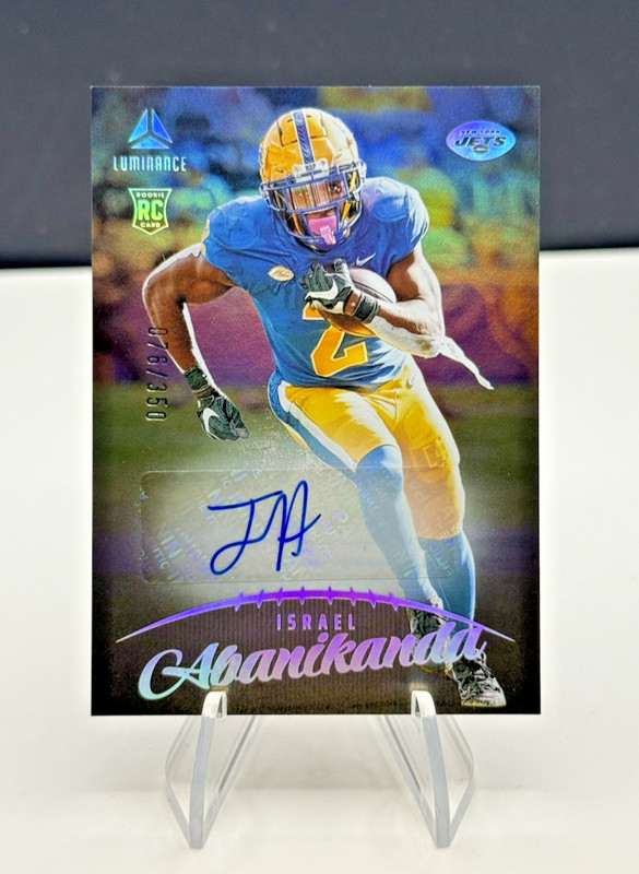 2023 Panini Luminance Israel Abanikanda Rookie Auto Holo Jets /350 SP RC