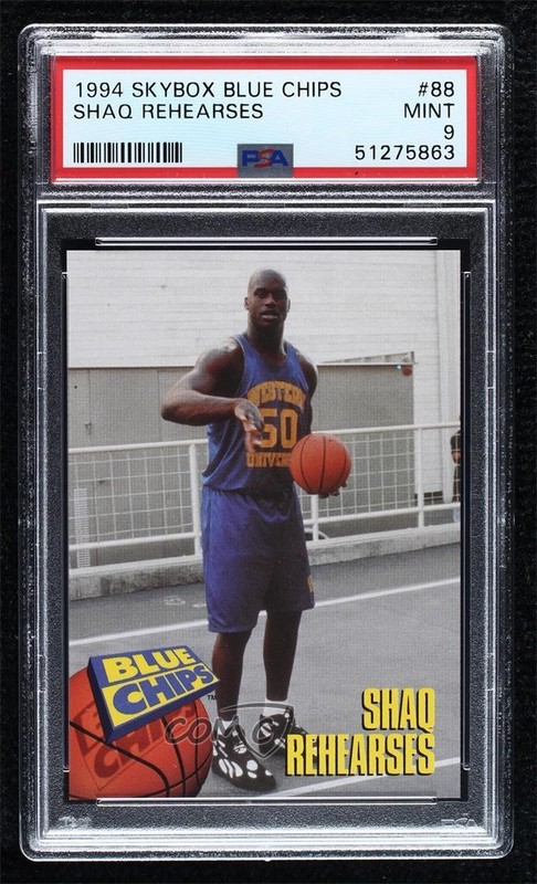1994 SkyBox Blue Chips Shaquille O’Neal Shaq Rehearses #88 PSA 9 MINT HOF 6ns