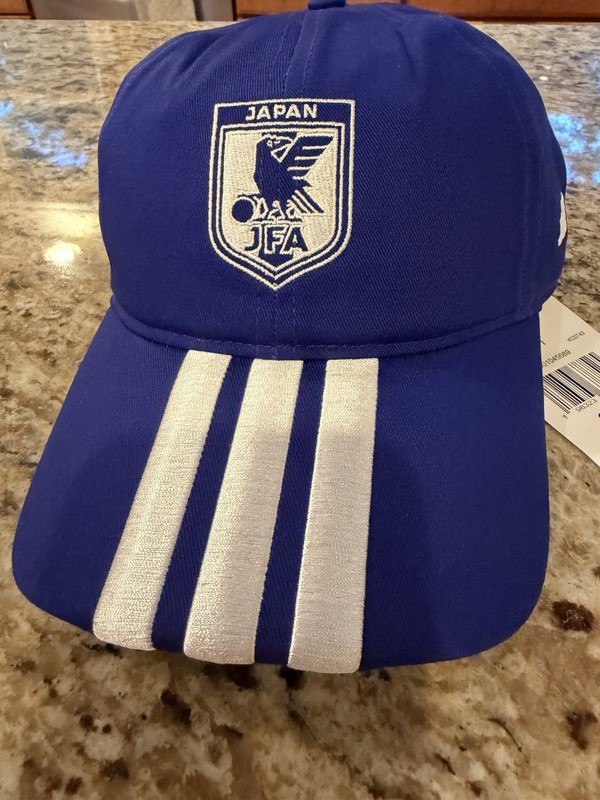 Adidas Japan Football Men’s SnapBack Hat Soccer Blue Cap One Size New