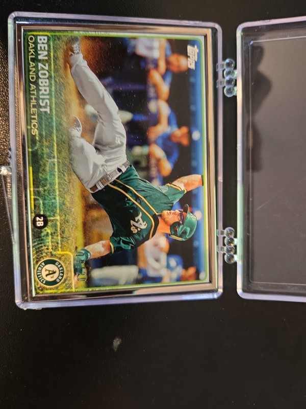 2015 Topps Clear Parallel Ben Zobrist #386 Oakland Athletics Serial # 19/20 SP