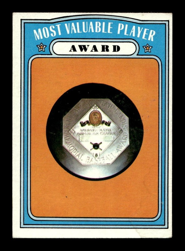1972 Topps #622 MVP Award VG-EX *8m