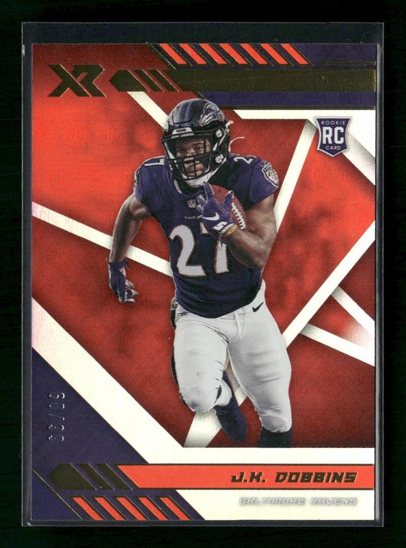 2020 Panini XR #115 J.K. Dobbins Orange #/99 RC