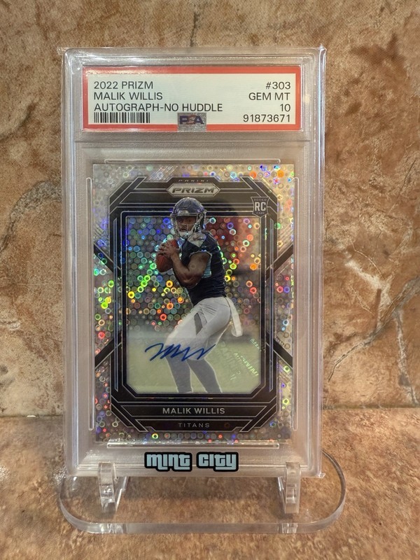 2022 Panini Prizm Malik Willis #303 No Huddle Auto RC PSA 10