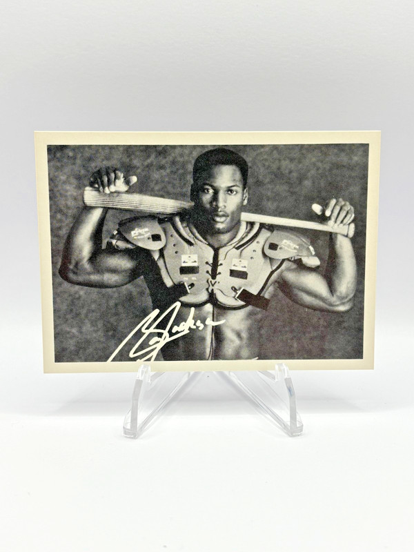 Bo Jackson Iconic “Bat on Shoulders” 1990 Score PROMO w/ FACSIMILE