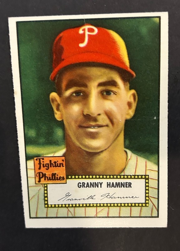 1952 Topps Granny Hamner #221 – Phillies EX-MT Crease Free Beauty SET BREAK