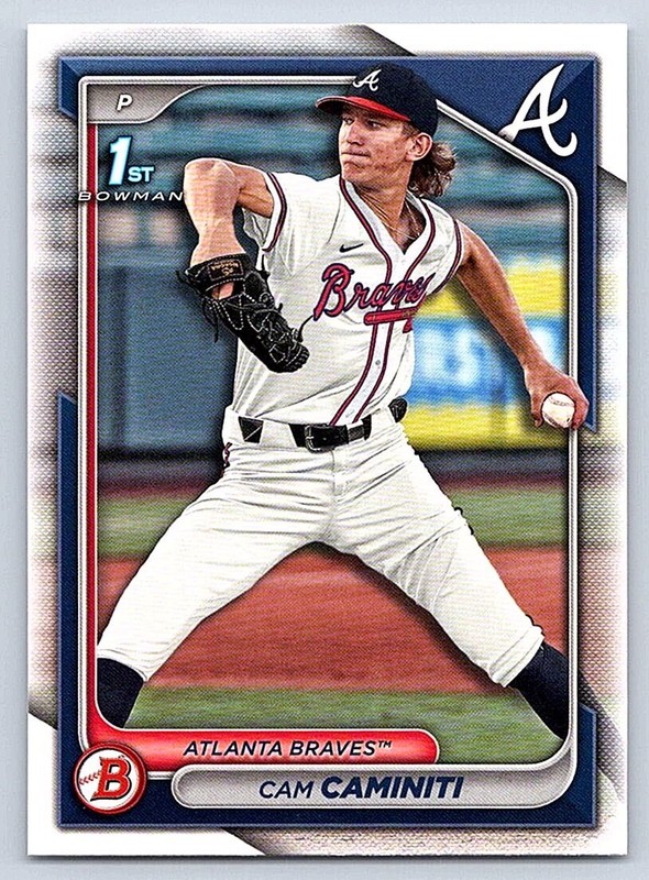 CAM CAMINITI BRAVES RC 1st card 2024 BOWMAN DRAFT #BD-20
