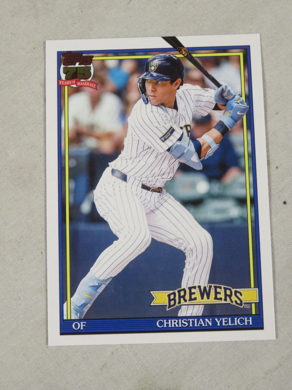 2026 Topps Series 1 Christian Yelich #T91-83 1991 Topps Milwaukee Brewers