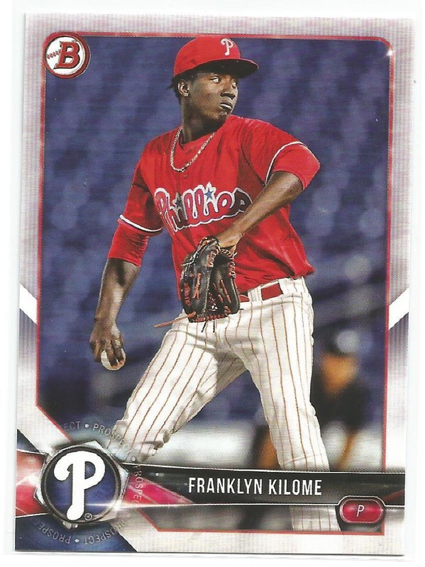 Franklyn Kilome Philadelphia Phillies 2018 Bowman Baseball Prospects Card