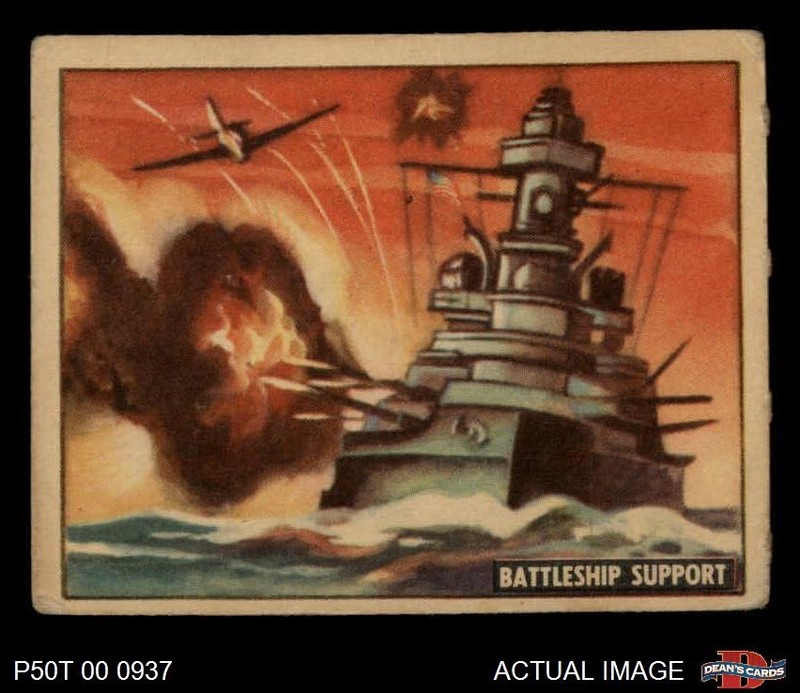 1950 Topps Freedoms War #146 Battleship Support 2 – GOOD