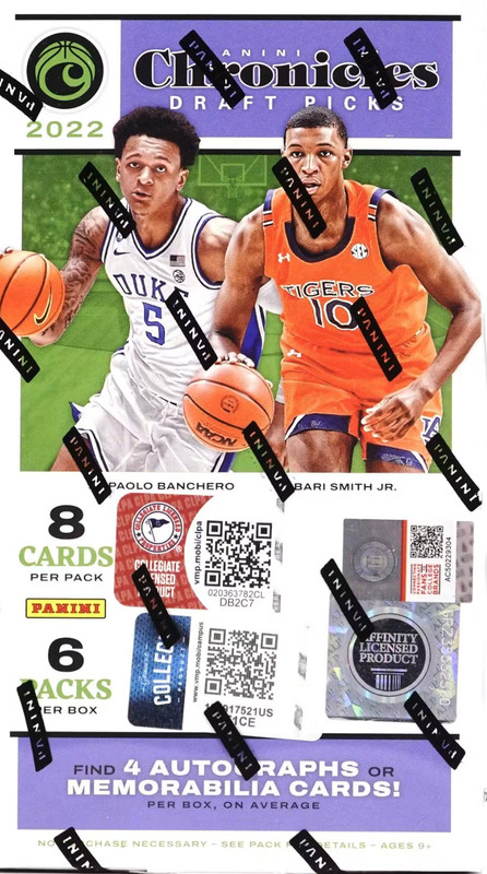 2022/23 Panini Chronicles Draft Picks Basketball Hobby Box FACTORY SEALED