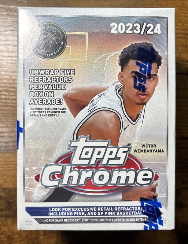 2023-24 Topps Chrome Basketball Blaster BOX FACTORY SEALED POSSIBLE Wembanyama