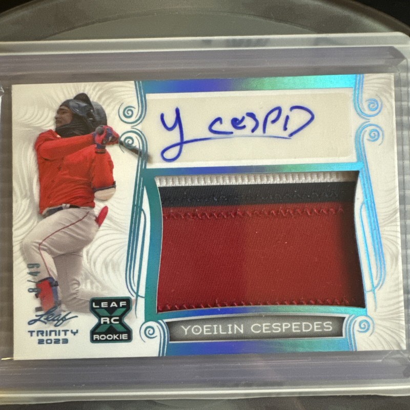 2023 Leaf Trinity Patch Auto Yoeilin Cespedes # 8/49 🔥🔥