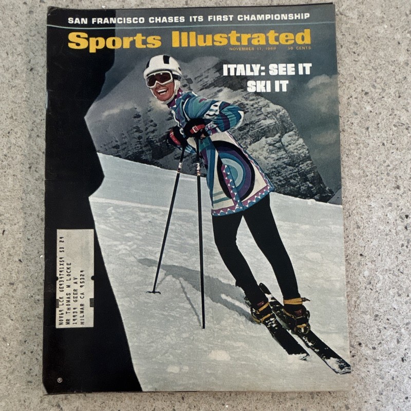Sports Illustrated Vintage Original Skiing 1969 Italy See It Ski It Cover