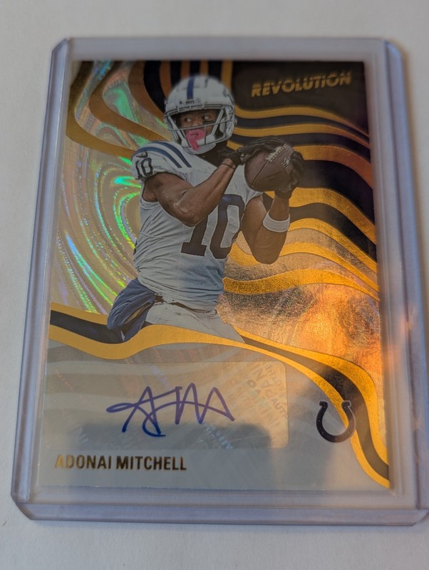 2025 Panini Revolution Adonai Mitchell Auto Swirl #RSA-AML Colts