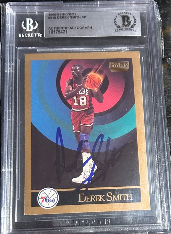 Beckett BGS certified 1990-91 Skybox DEREK SMITH #218 🔥 Autograph Auto 10 d1996