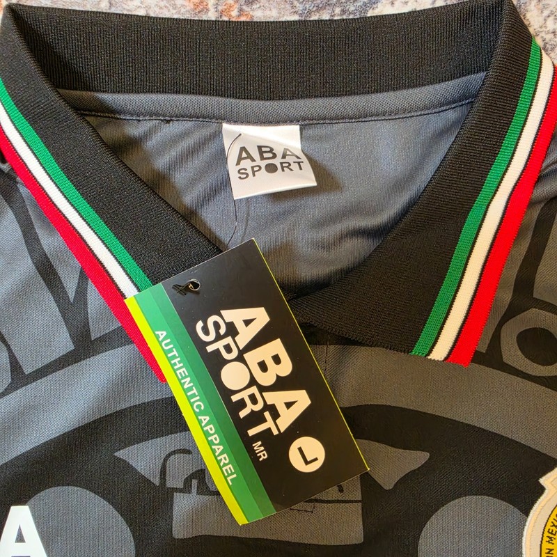 ABA Sport Mexico 1998 World Cup Home Jersey France 98 Aztec Print Size L (NWT) gallery