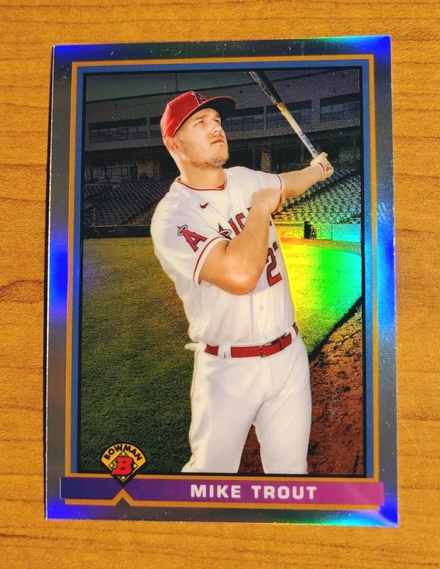 2021 Bowman Mike Trout 1991 Bowman Insert Refractor #91B-MT Angels SP