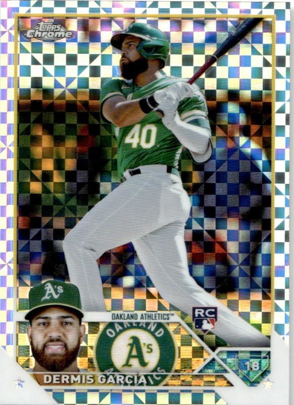 2023 Topps Chrome x-fractor Dermis García RC Oakland Athletics #183