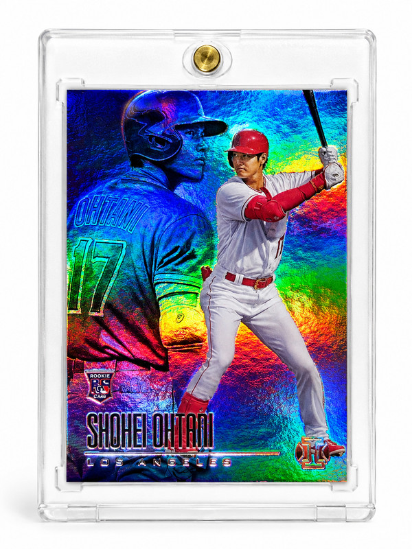 SHOHEI OHTANI ROOKIE REFRACTOR SILVER RARE HOLO Rainbow Foil 2018 Dodgers GOAT