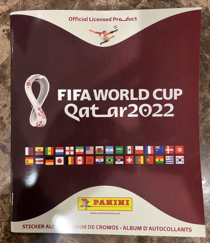FIFA World Cup 2022 Qatar Sticker Album Soccer Book Panini & (10) Stickers NEW