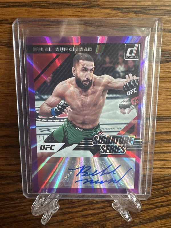 2022 Donruss UFC Belal Muhammad Signature Series Purple Laser Auto 11/15 🔥🔥🔥