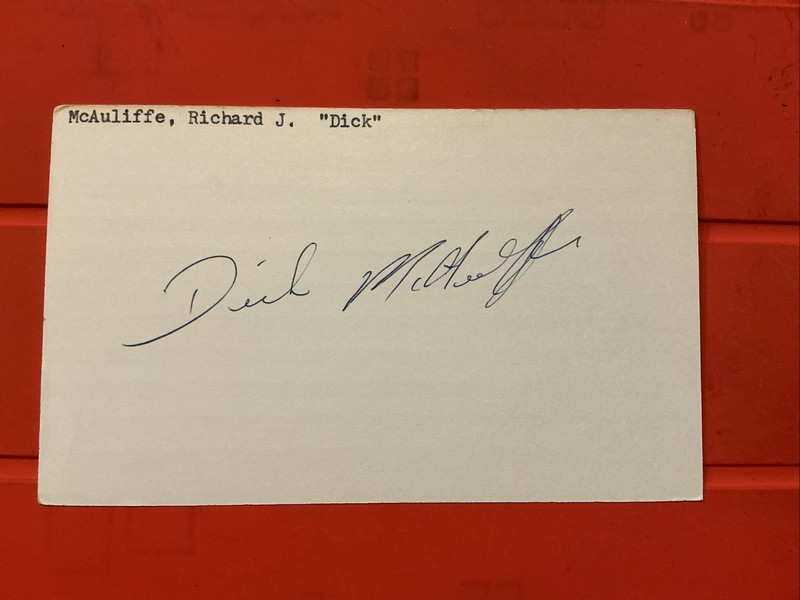 Dick McAuliffe 🔥🔥MLB: 1960 Detroit Tigers🔥🔥Autograph 🔥🔥🔥