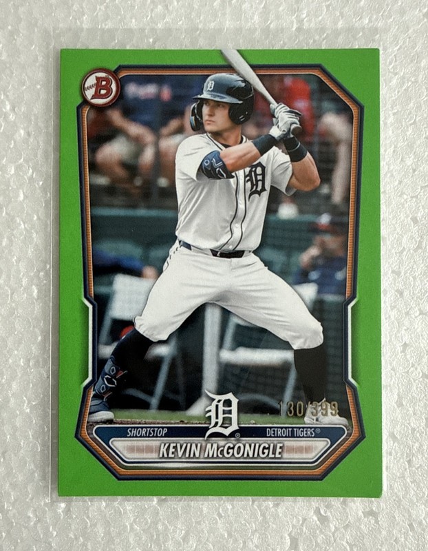 2026 Bowman #BP-145 Kevin McGonigle Green Paper /399 Detroit Tigers