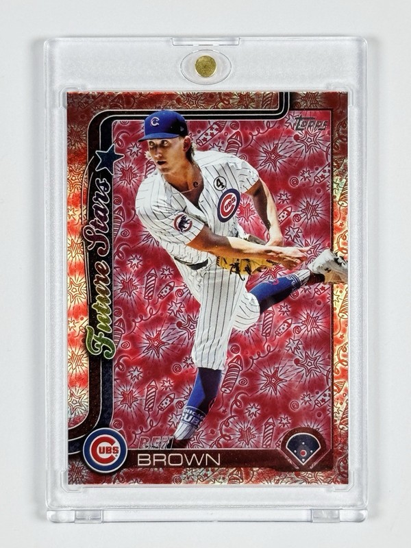 2025 TOPPS BEN BROWN #673 FUTURE STARS FIREWORKS /5 CHICAGO CUBS gallery