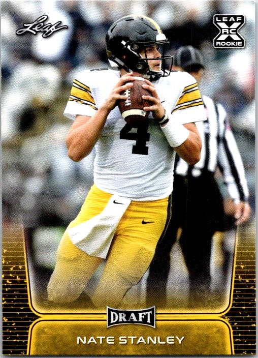 2020 Leaf Draft Nate Stanley #50 Iowa Hawkeyes