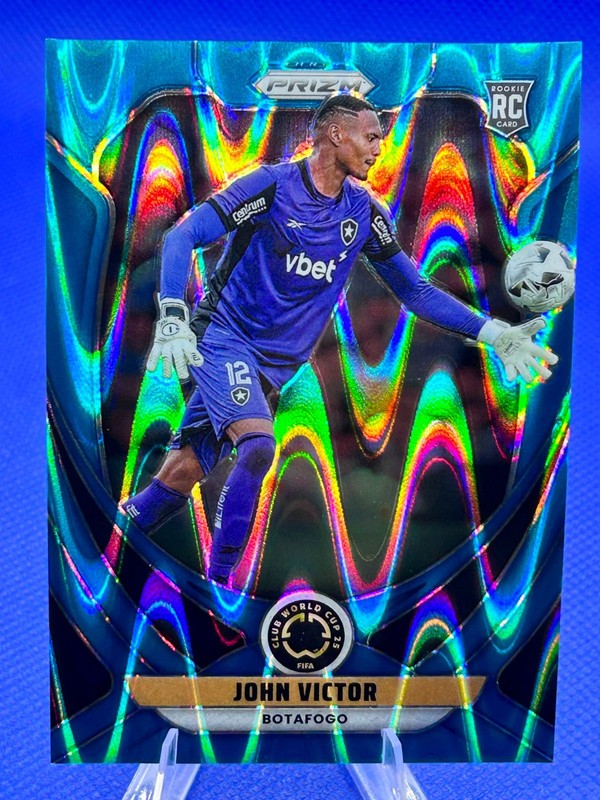 2025 Prizm FIFA Club World Cup John Victor #55 Teal Seismic RC /49
