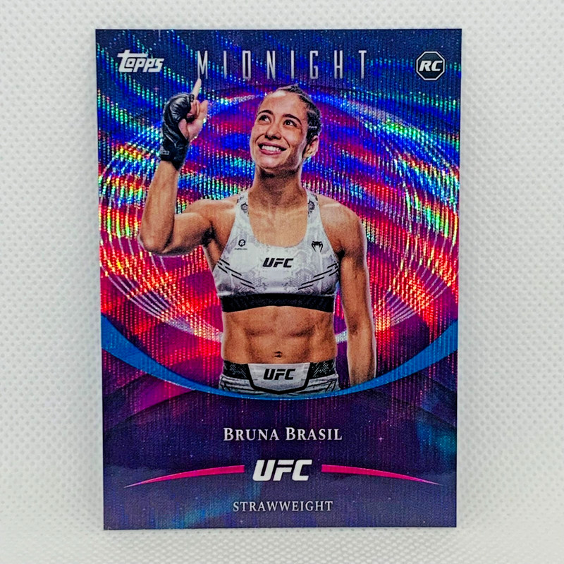 2026 Topps Midnight UFC RC Bruna Brasil Zodiac Wave Refractor Rookie Card 61