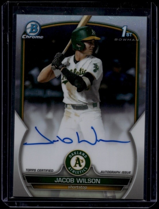 2023 Bowman Draft Baseball Jacob Wilson #CDA-JWI Chrome Auto Refractor /499