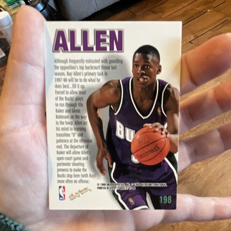 SkyBox 1997-98 Z-Force Zupermen Insert Ray Allen #198 Milwaukee Bucks gallery