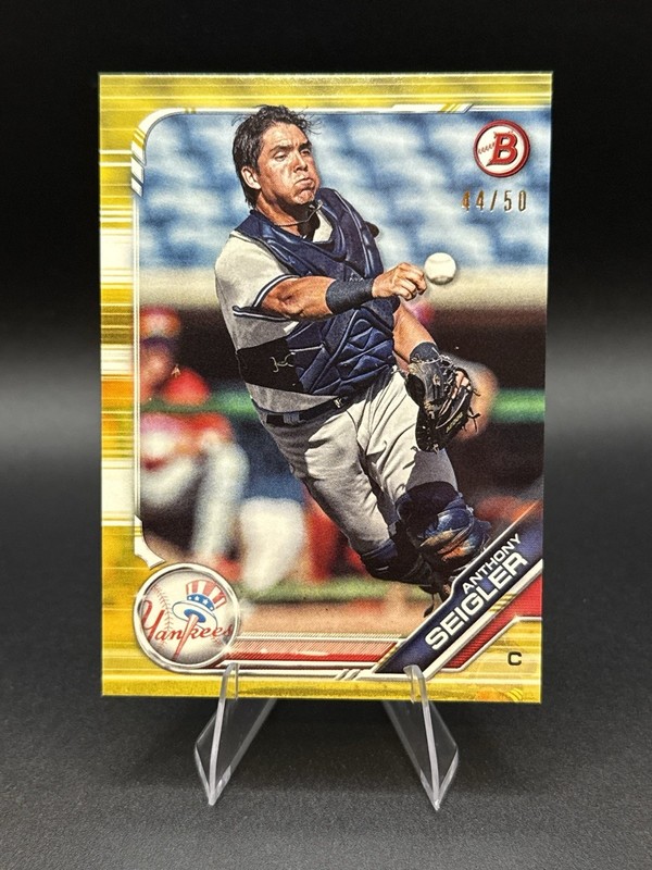 2019 Bowman – Prospects Anthony Seigler #BP-46 Gold /50- New York Yankees- ST3