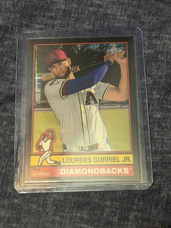 2025 Topps Heritage – Lourdes Gurriel Jr. #164 Chrome Black Border /76
