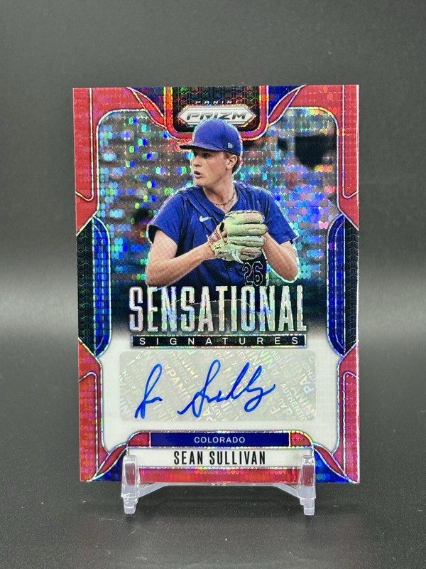 2025 Prizm Basebal Sean Sullivan Red #24/99 Sensational Signatures Rockies Auto