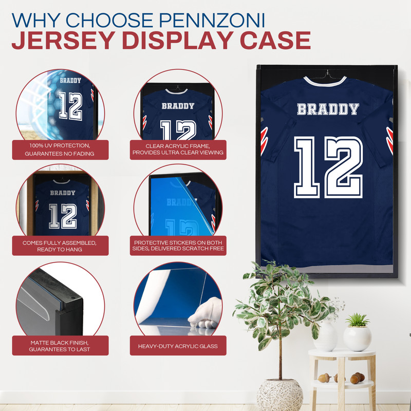 Shadow Black Jersey Display case for jerseys gallery