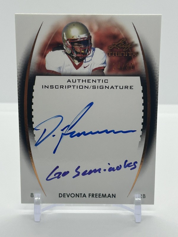 2014 Leaf Trinity Inscription Bronze /35 Devonta Freeman #DI-DF2 Auto