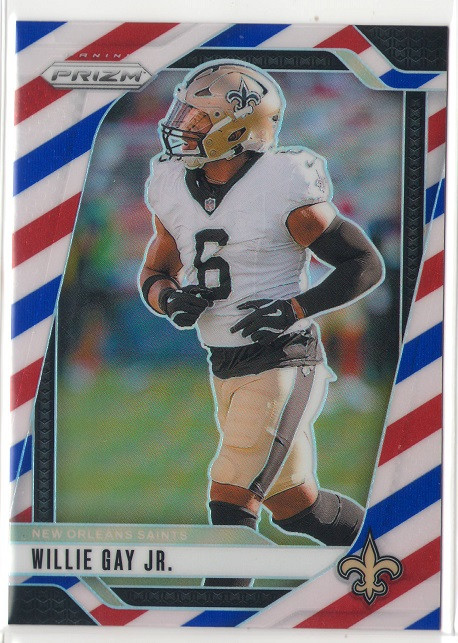 Willie Gay Jr. 2024 Panini Prizm #208 New Orleans Saints Red White and Blue