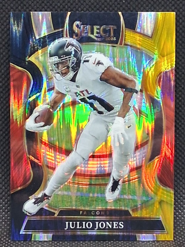 2025 Panini Select Football #49 JULIO JONES Black & GOLD SHOCK PRIZM FALCONS!!!