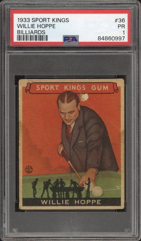 1933 Sport Kings Willie Hoppe Billiards #36 PSA 1 PR