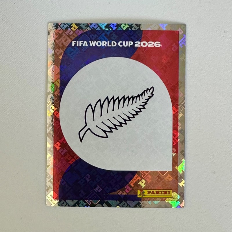 NEW ZEALAND Team Foil Logo Emblem • NZL 1 • 2026 Panini FIFA World Cup Sticker