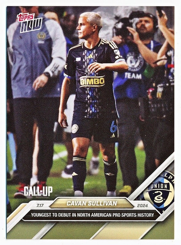2024 Topps Now MLS Cavan Sullivan Youngest American Sports Debut Rc #107 – QTY